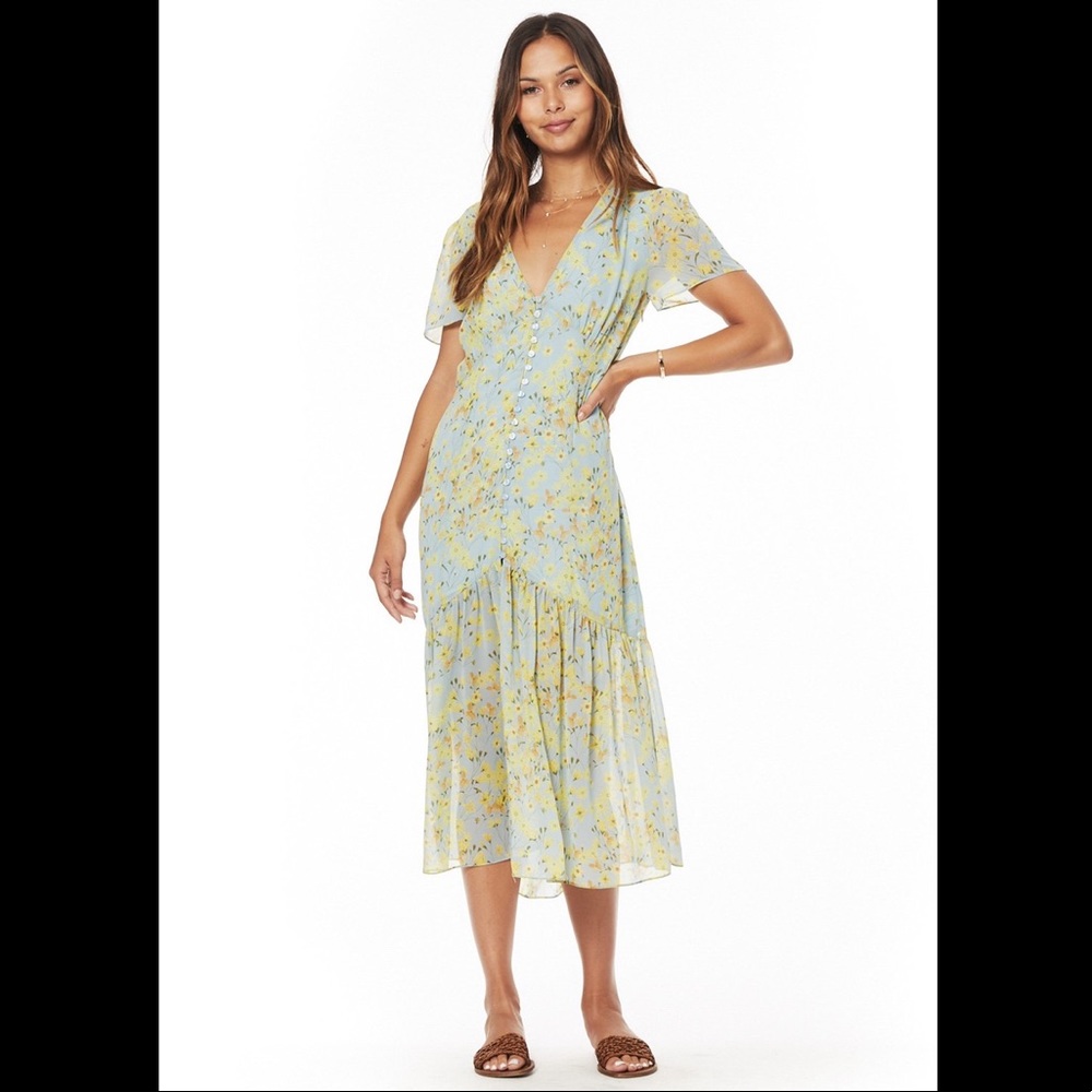 Shopbop Lost + Wander Fields Ruffle Midi Dress